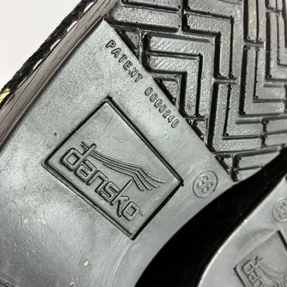 Dansko Black Floral Embroidered Tapestry Clogs, Sz 38 - Picture 9 of 9